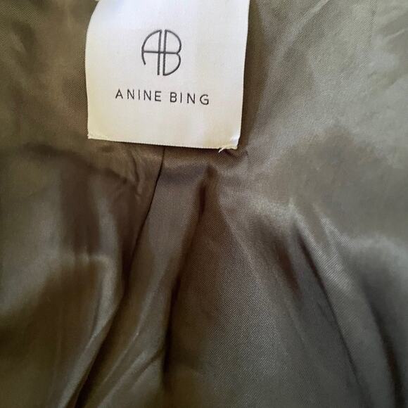 Anine Bing Military Green Cropped Wool Dallas Jacket military equestrian western - Picture 9 of 11